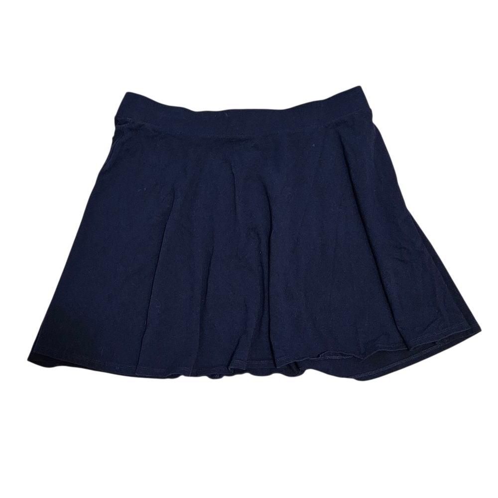 Forever 21+ Navy Blue Cotton Skater Skirt